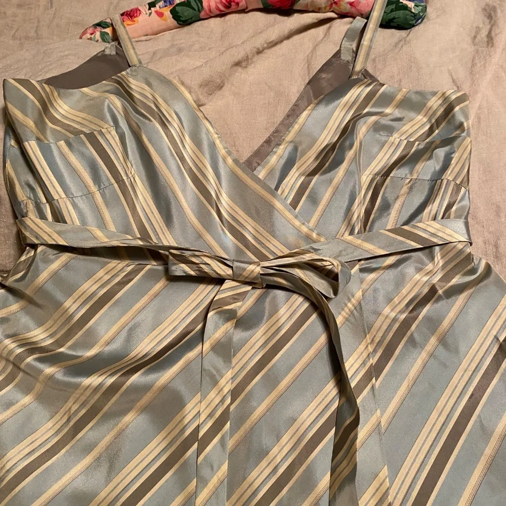 Banana Republic striped silk taffeta sundress in blues - Picture 2 of 6